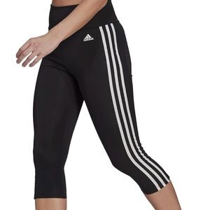 Women’s Adidas Black Cropped Athletic Leggings Size Small